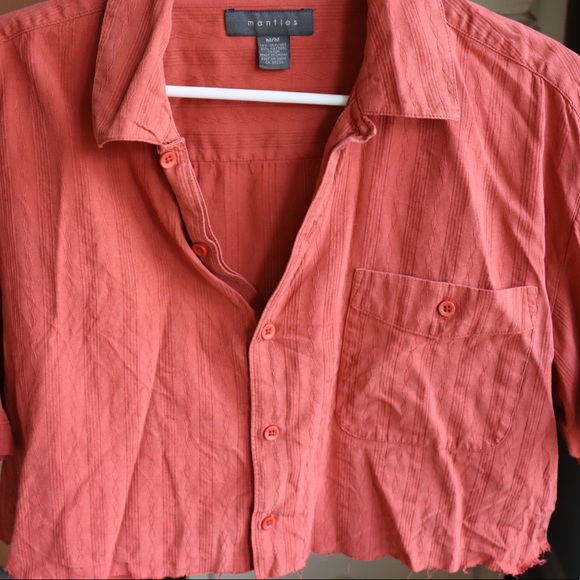 Orange collared crop top - Picture 1 of 2